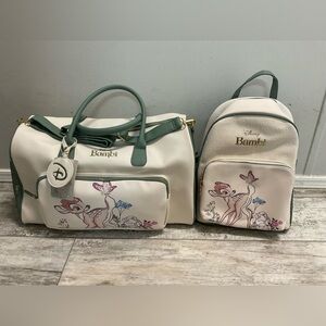 NWT Bambi weekender bag and backpack